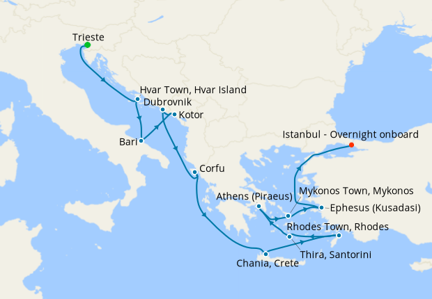 Cruise Itinerary Map