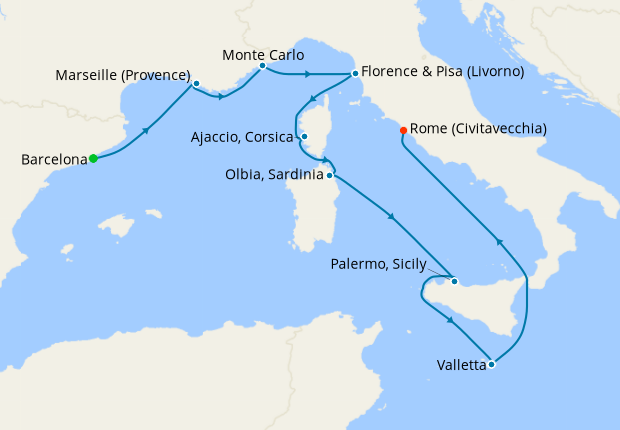 Cruise Itinerary Map