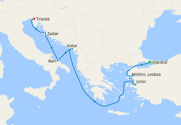Cruise Itinerary Map
