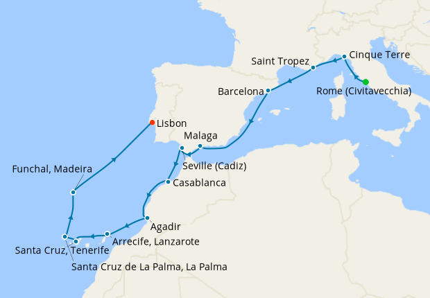 Cruise Itinerary Map