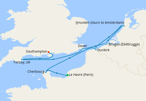 Cruise Itinerary Map