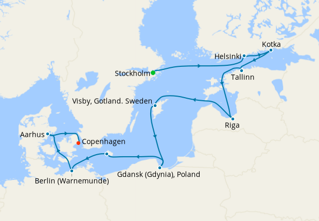 Cruise Itinerary Map