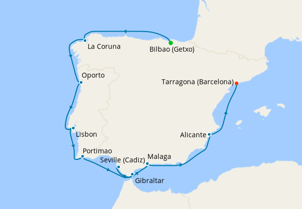 Cruise Itinerary Map