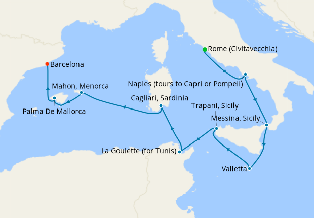 Cruise Itinerary Map