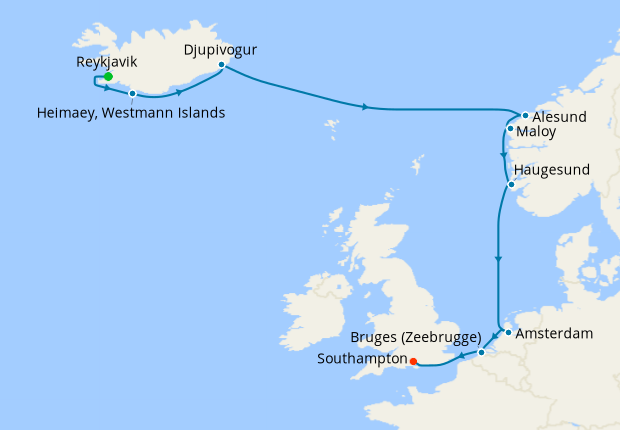 Cruise Itinerary Map