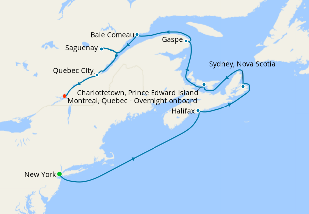 Cruise Itinerary Map