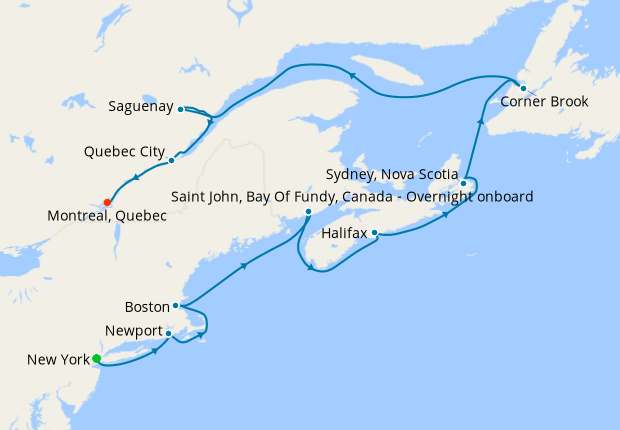 Cruise Itinerary Map