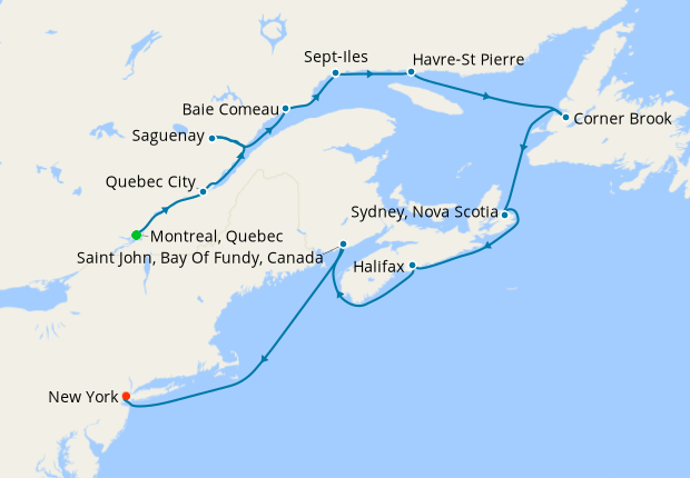 Cruise Itinerary Map