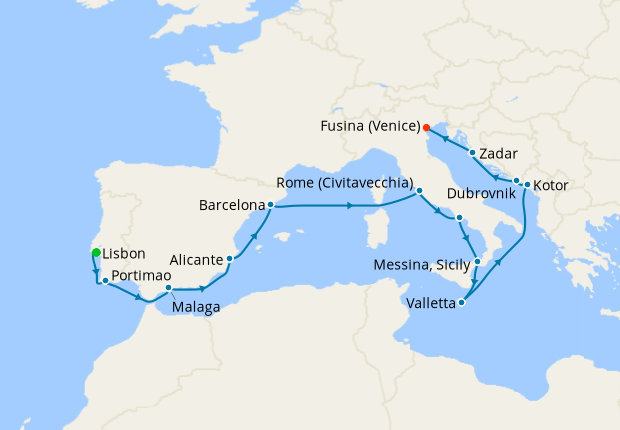 Cruise Itinerary Map