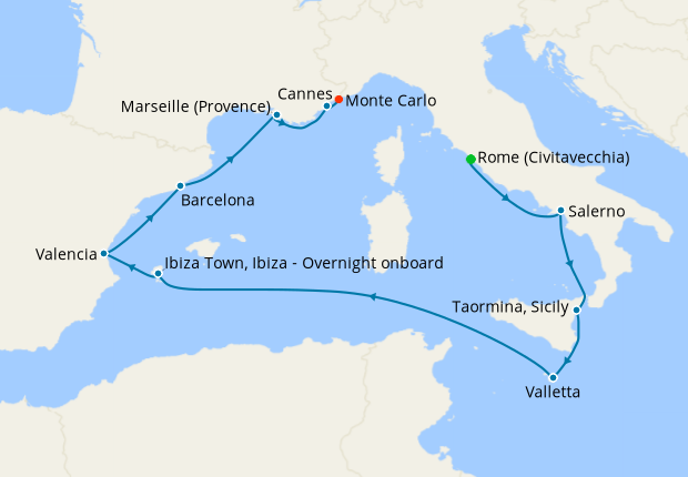 Cruise Itinerary Map