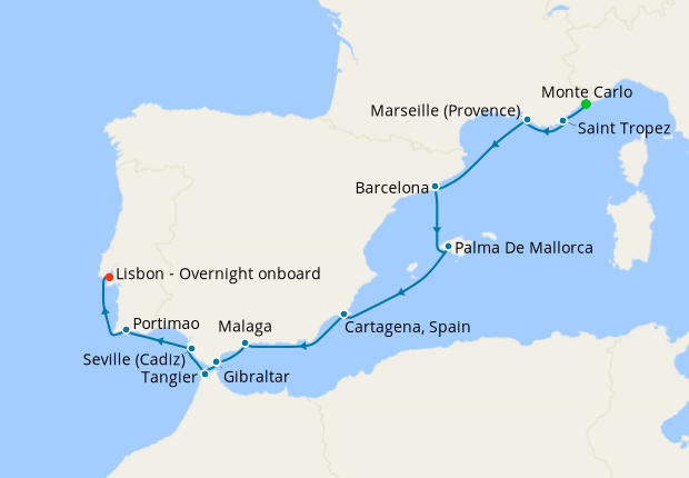 Cruise Itinerary Map