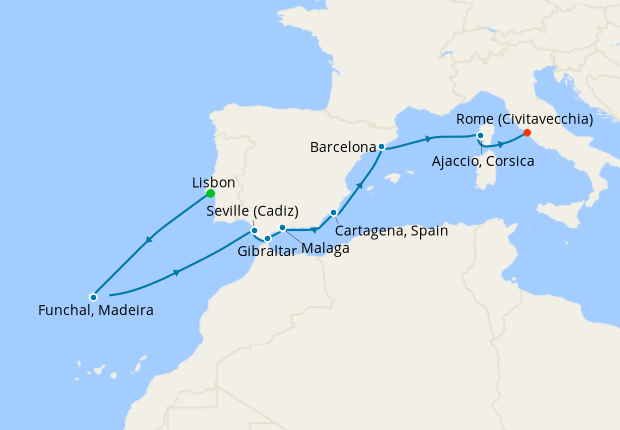 Cruise Itinerary Map