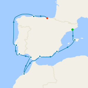 Iberia Circumnavigation from Barcelona