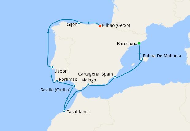Cruise Itinerary Map