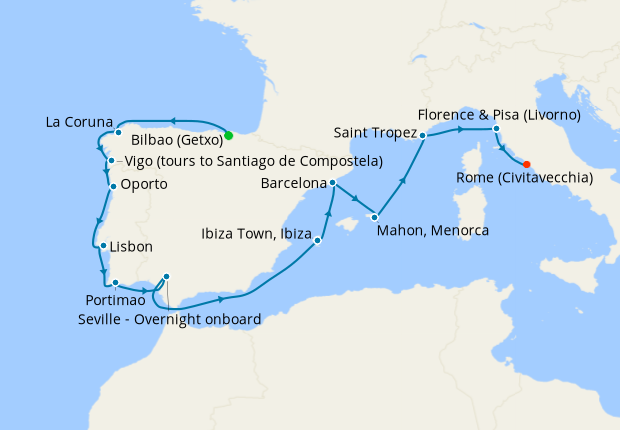 Cruise Itinerary Map