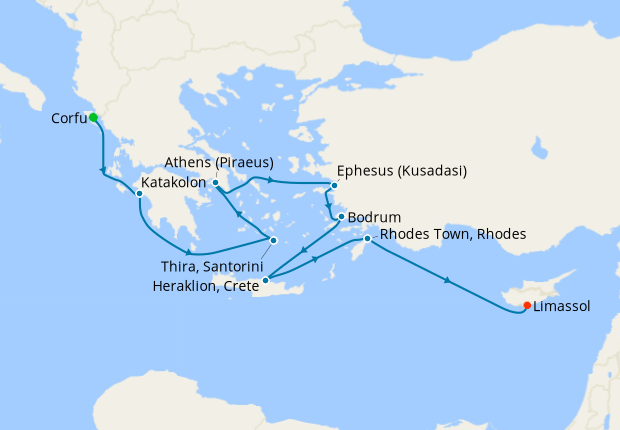 Cruise Itinerary Map
