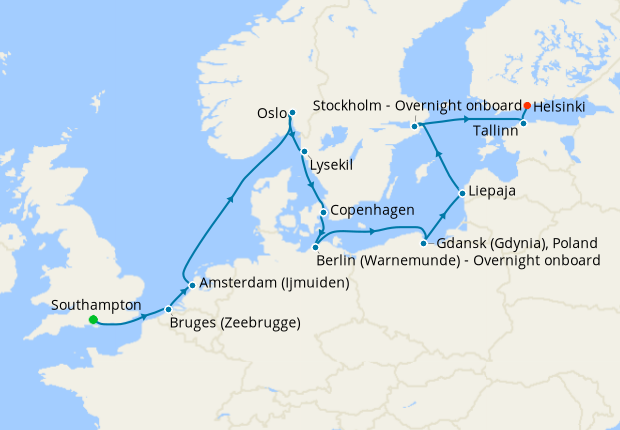 Cruise Itinerary Map