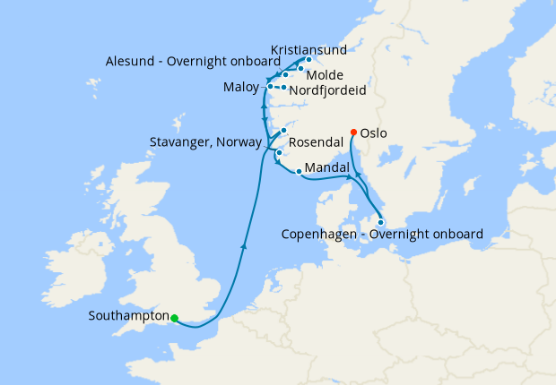Cruise Itinerary Map