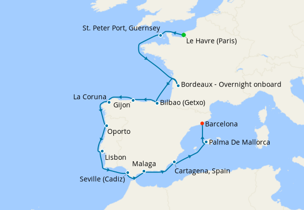 Cruise Itinerary Map