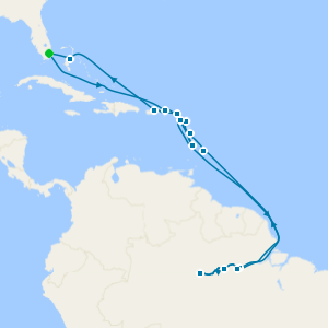 Amazon & Caribbean Isles from Miami