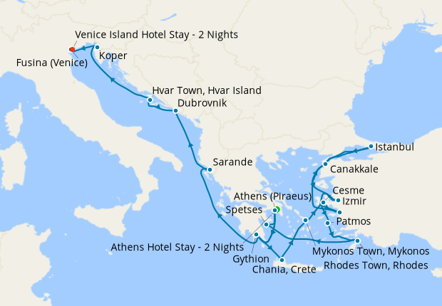 Cruise Itinerary Map