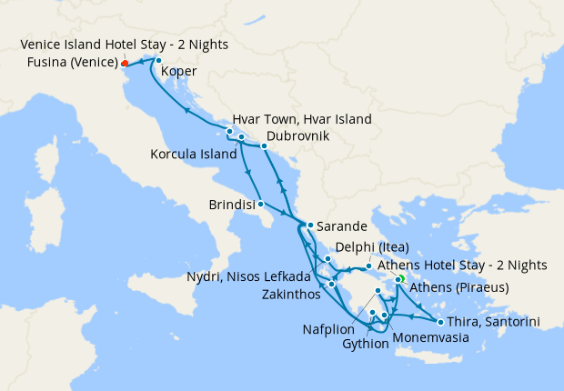 Cruise Itinerary Map