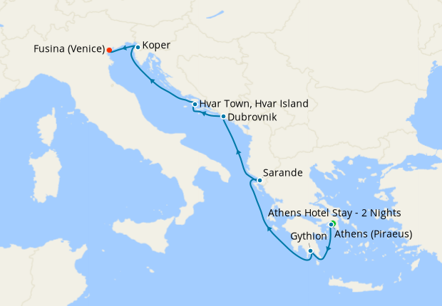 Cruise Itinerary Map