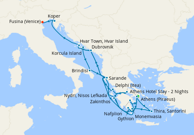 Cruise Itinerary Map