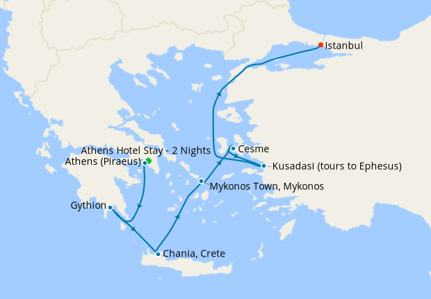 Cruise Itinerary Map