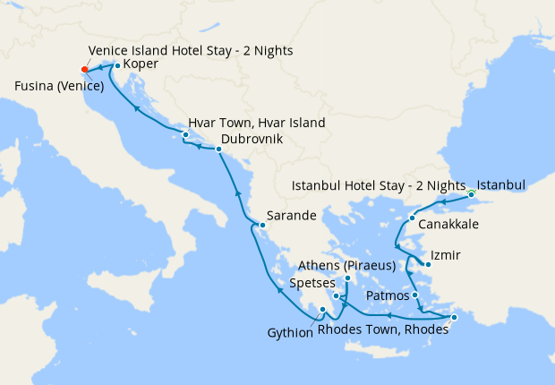 Cruise Itinerary Map