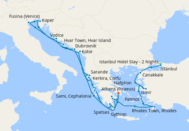 Cruise Itinerary Map