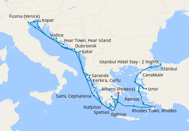 Cruise Itinerary Map