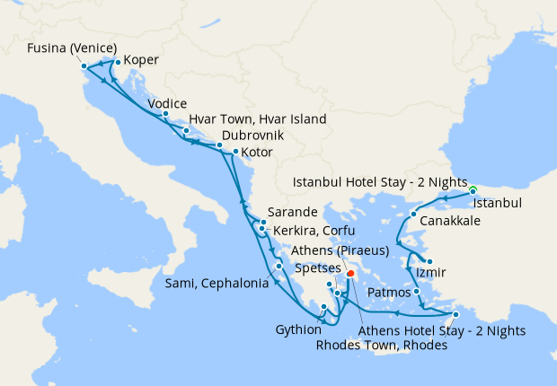 Cruise Itinerary Map
