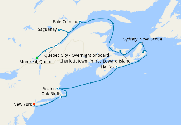 Cruise Itinerary Map