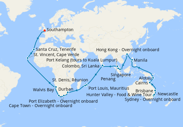 Cruise Itinerary Map
