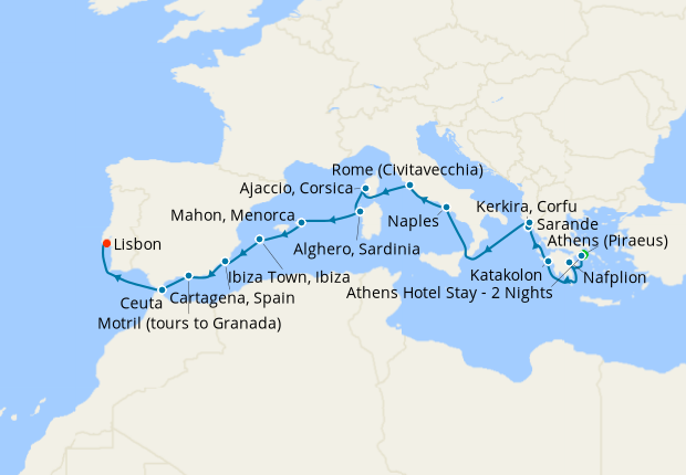 Cruise Itinerary Map