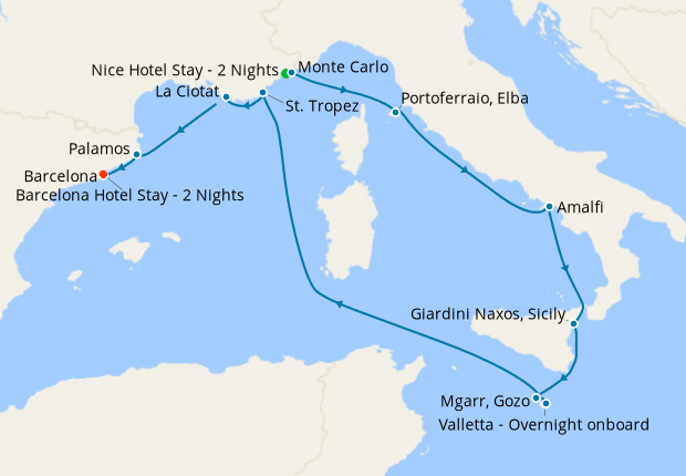 Cruise Itinerary Map