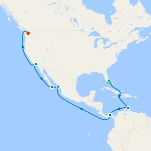 Maiden Panama Canal from Ft. Lauderdale with Miami Beach Stay