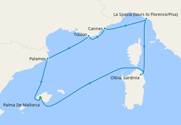 Cruise Itinerary Map