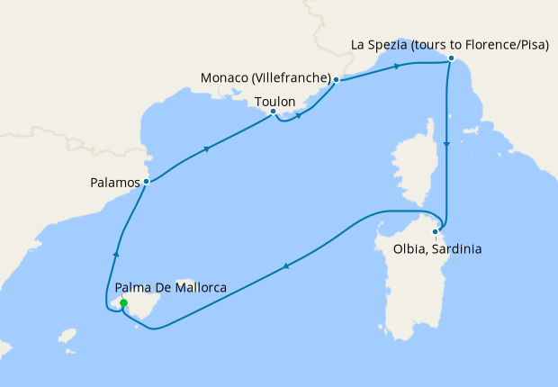 Cruise Itinerary Map