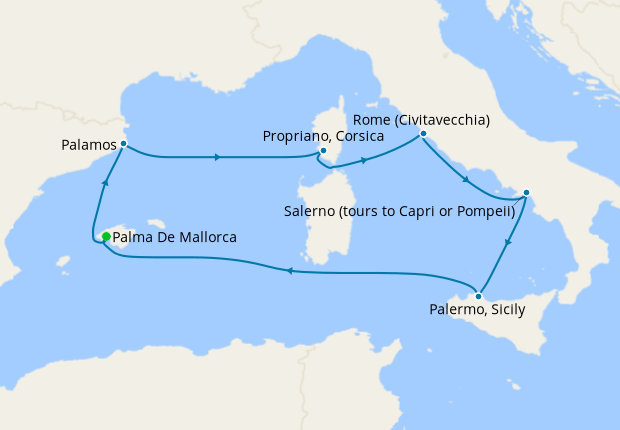 Cruise Itinerary Map