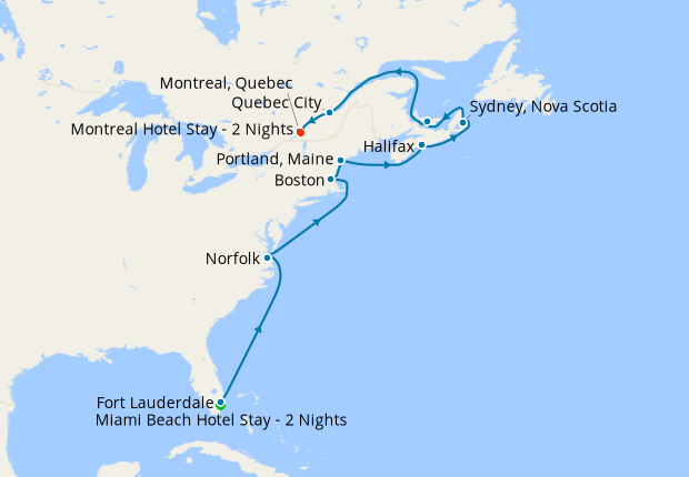Cruise Itinerary Map