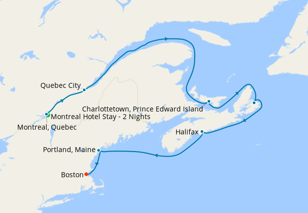 Cruise Itinerary Map