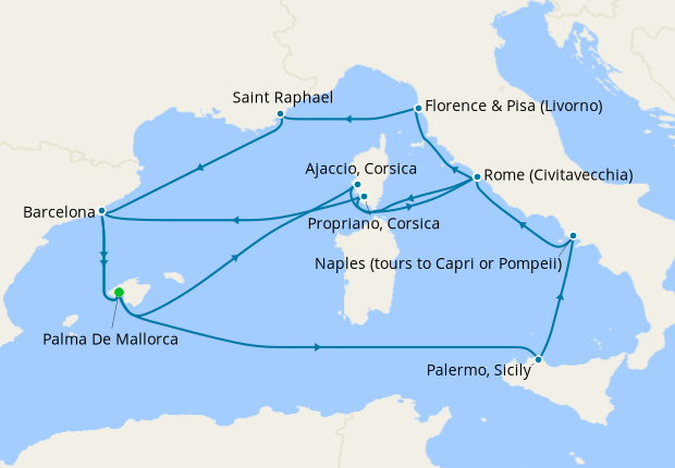 Cruise Itinerary Map