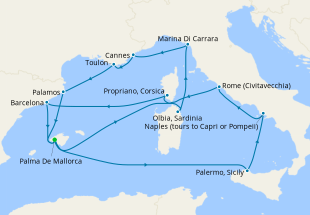 Cruise Itinerary Map