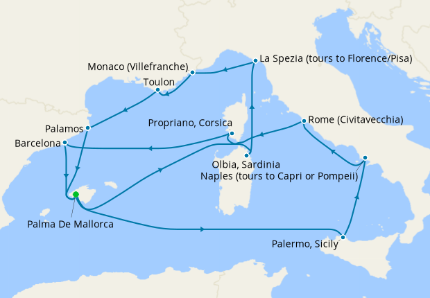 Cruise Itinerary Map