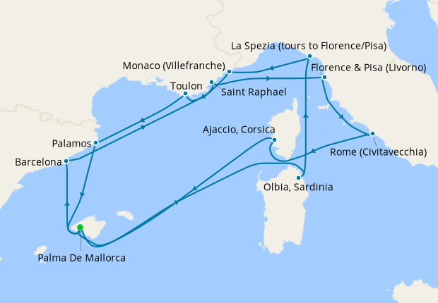 Cruise Itinerary Map