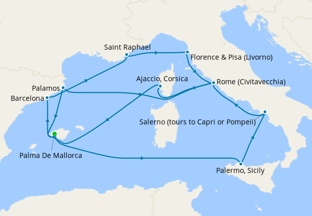 Cruise Itinerary Map