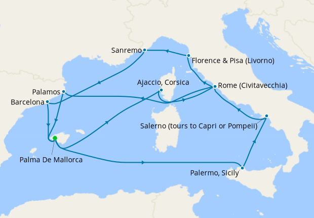 Cruise Itinerary Map