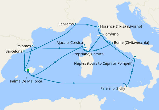 Cruise Itinerary Map